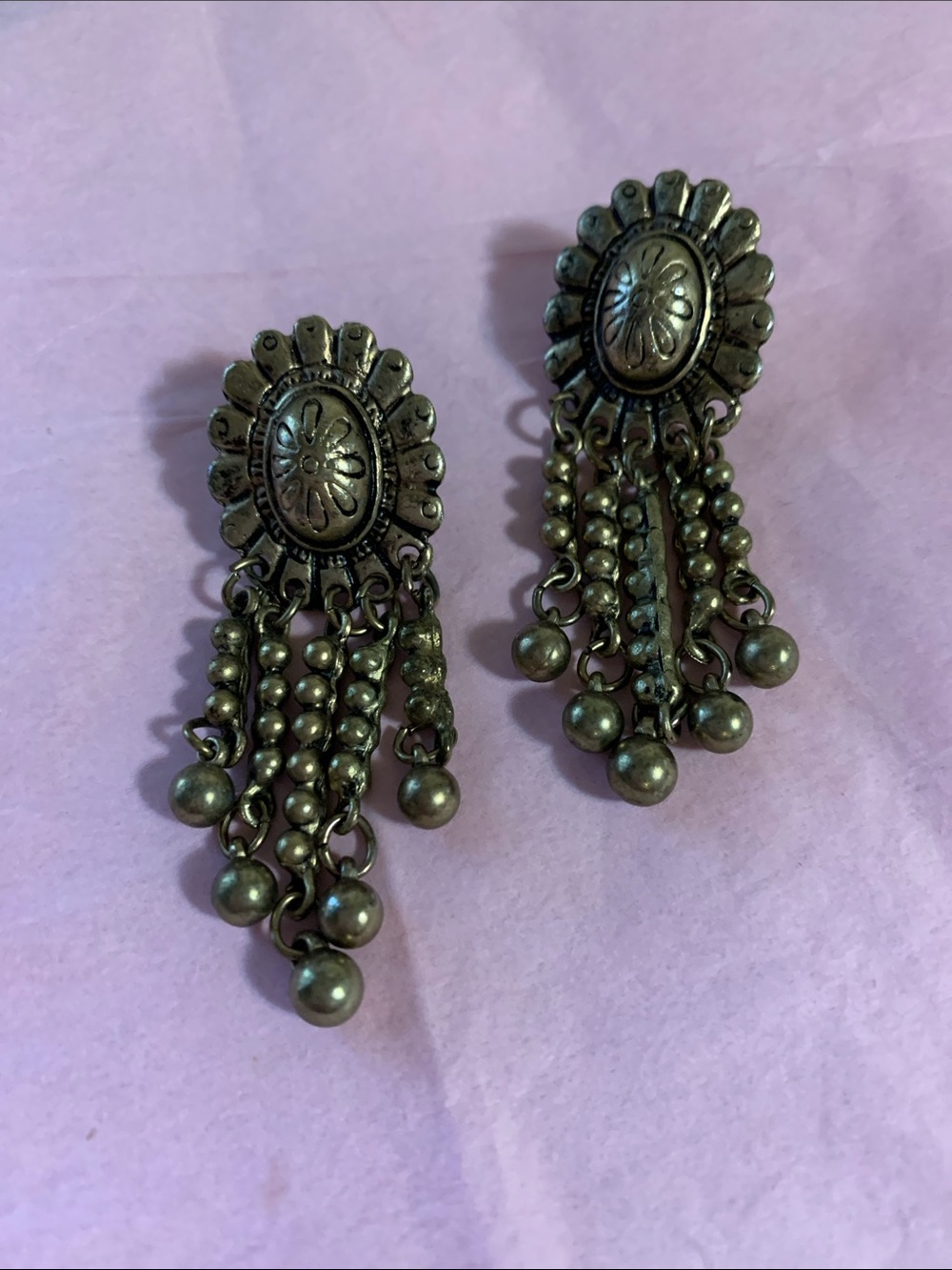 Vintage-Inspired Dangle Earrings in Antique Silver
